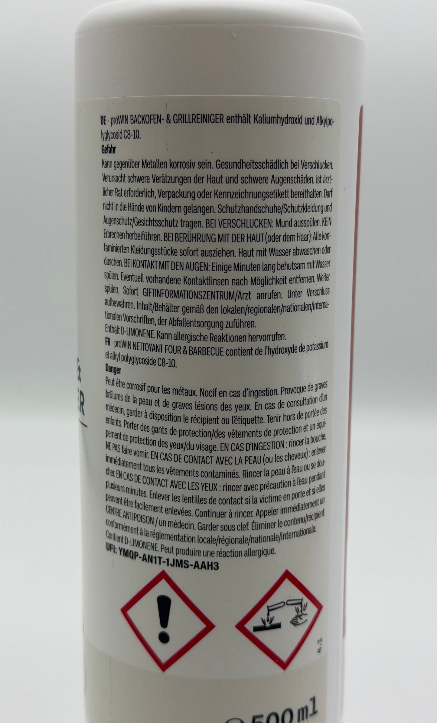 proWIN BACKOFEN- & GRILLREINIGER mit Pinsel, 500 ml