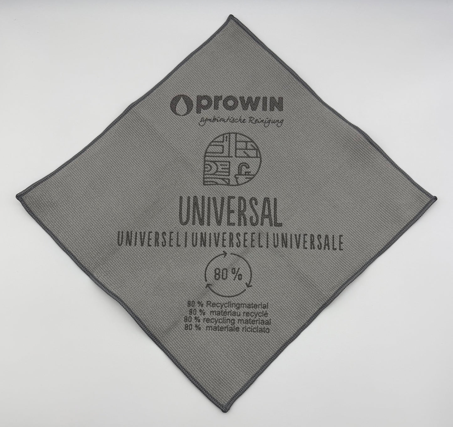 proWIN UNIVERSAL grau, universelles Reinigungstuch, 32 cm x 32 cm