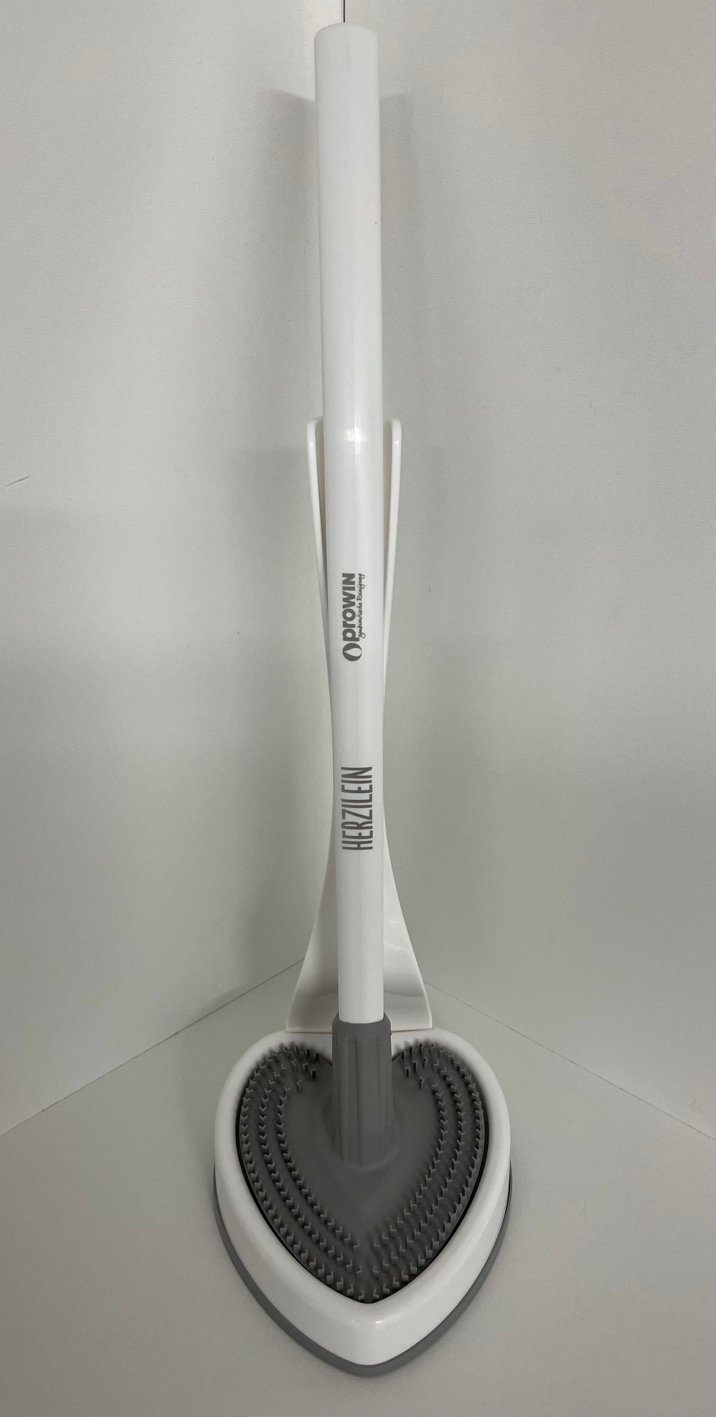 proWIN V7 LINE HERZILEIN, Toilettenbürste, weiß/grau