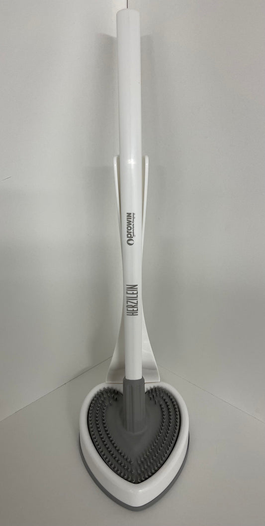 proWIN V7 LINE HERZILEIN, Toilettenbürste, weiß/grau