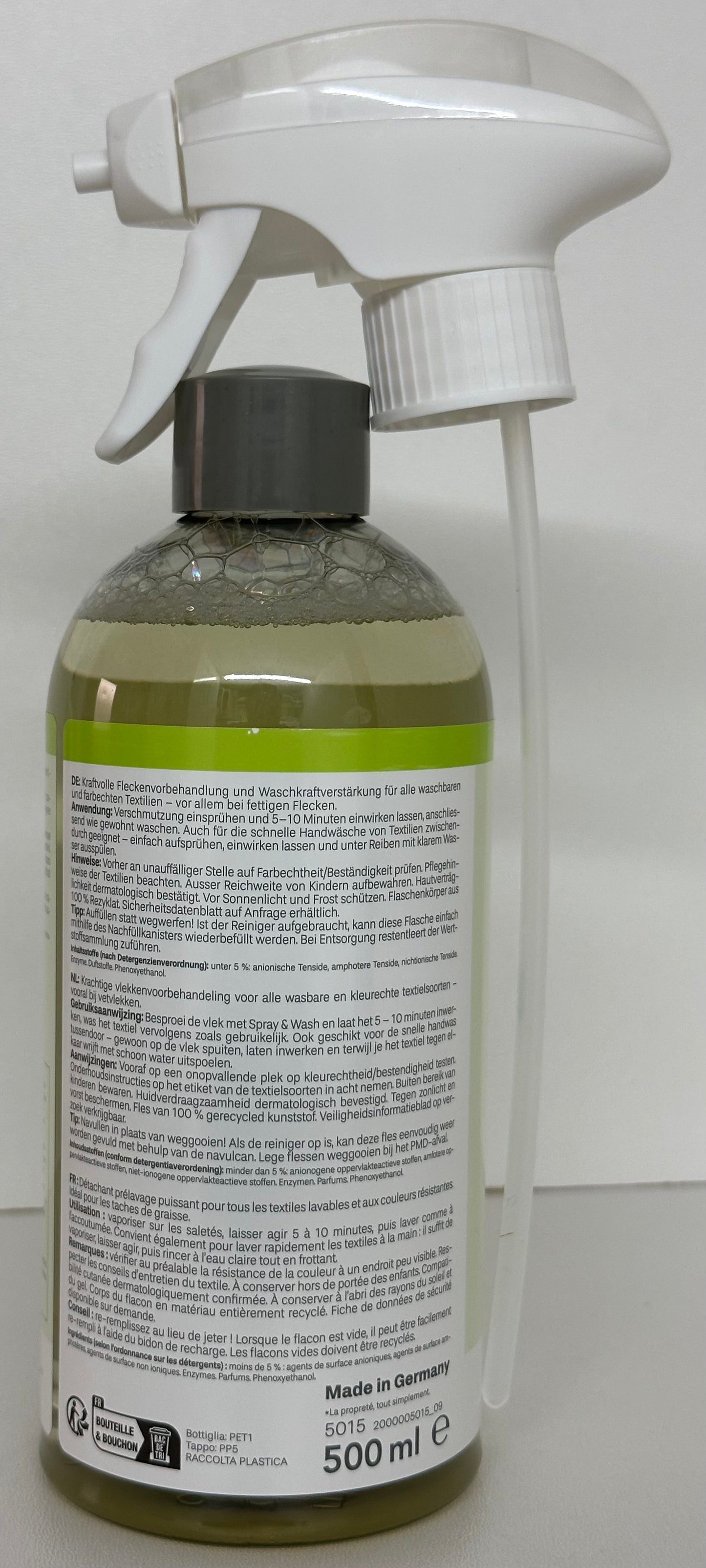 JEMAKO Spray & Wash mit Schaumpumpe, Waschkraftverstärker, 500 ml