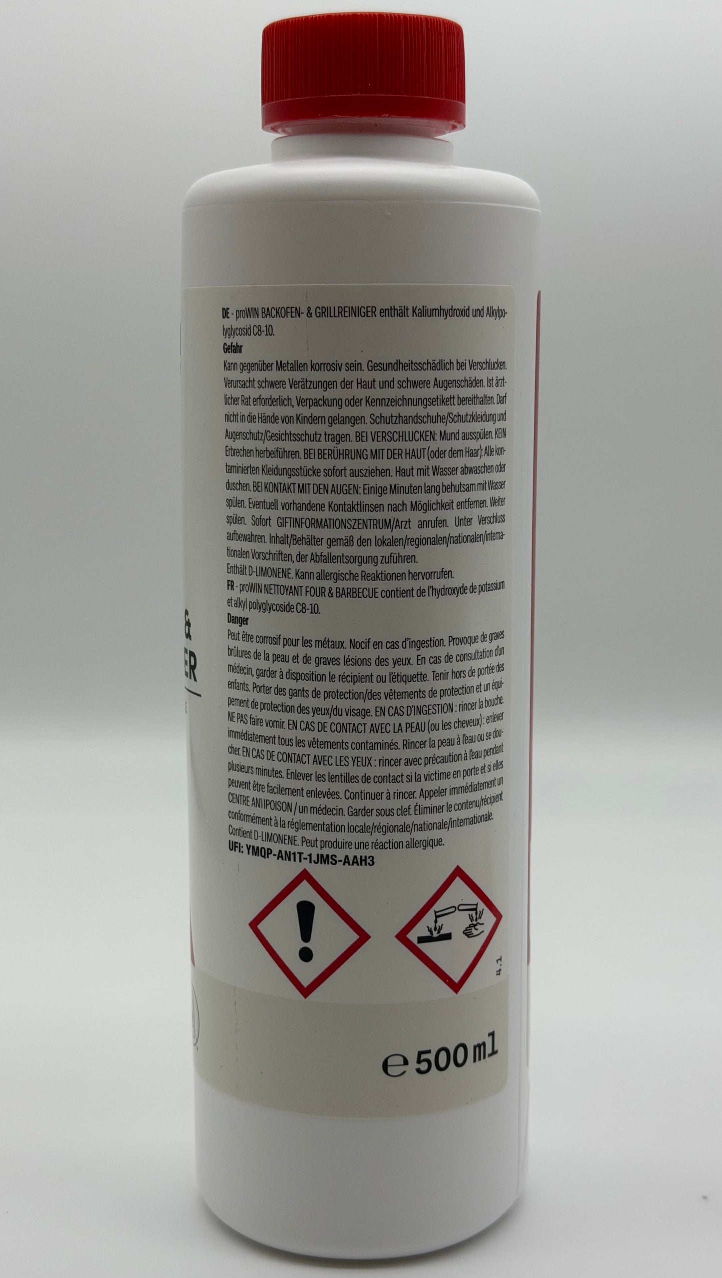 proWIN BACKOFEN- & GRILLREINIGER mit Pinsel, 500 ml