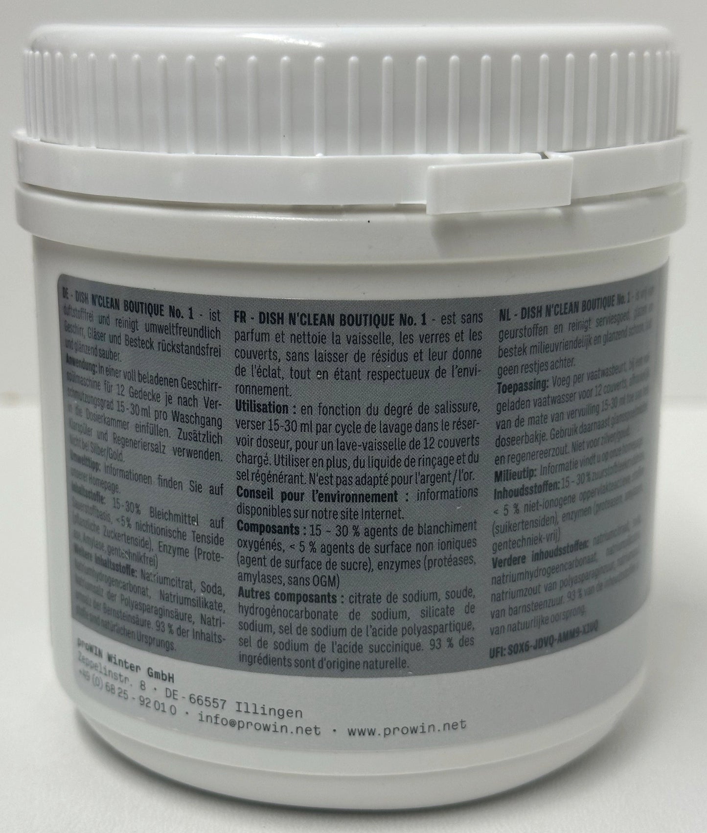 proWIN DISH N'CLEAN BOUTIQUE No. 1, Geschirrspülpulver, 500 g